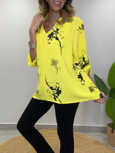 Blusa Crep Veracruz amarilla