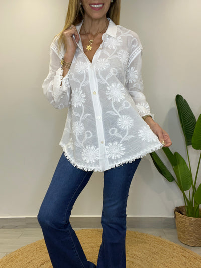 Blusa bordada Renata blanca