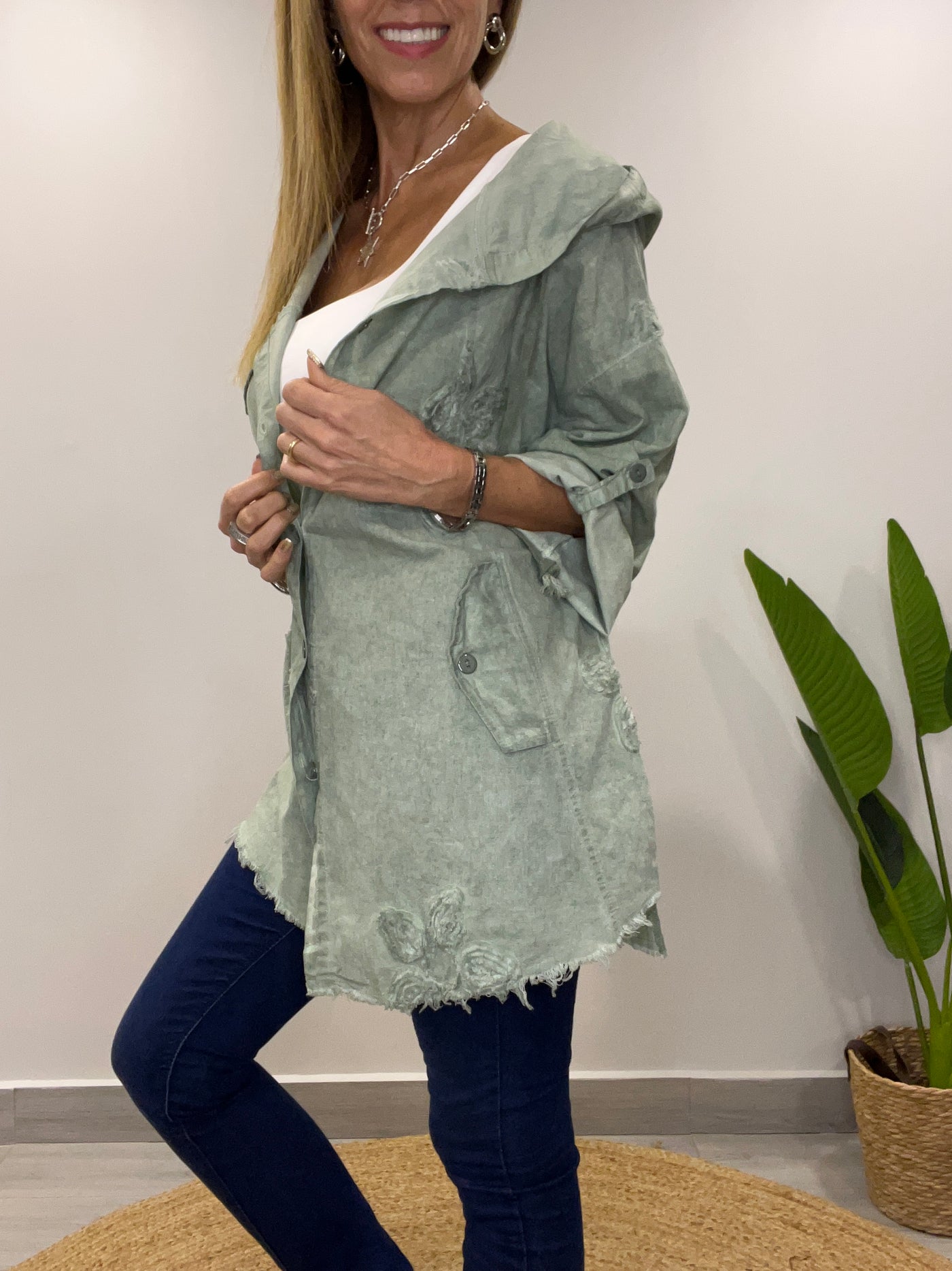 Chaqueta/Blusón linolet Ferraty verde