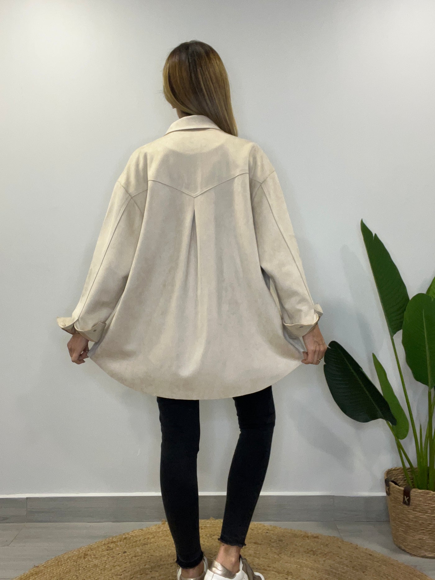 Sobrecamisa Gamuza Córdoba Crudo (Oversize)