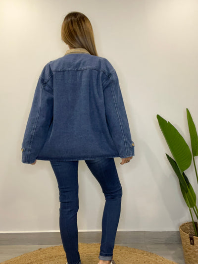 Chaqueta mezclilla Oxford Azul