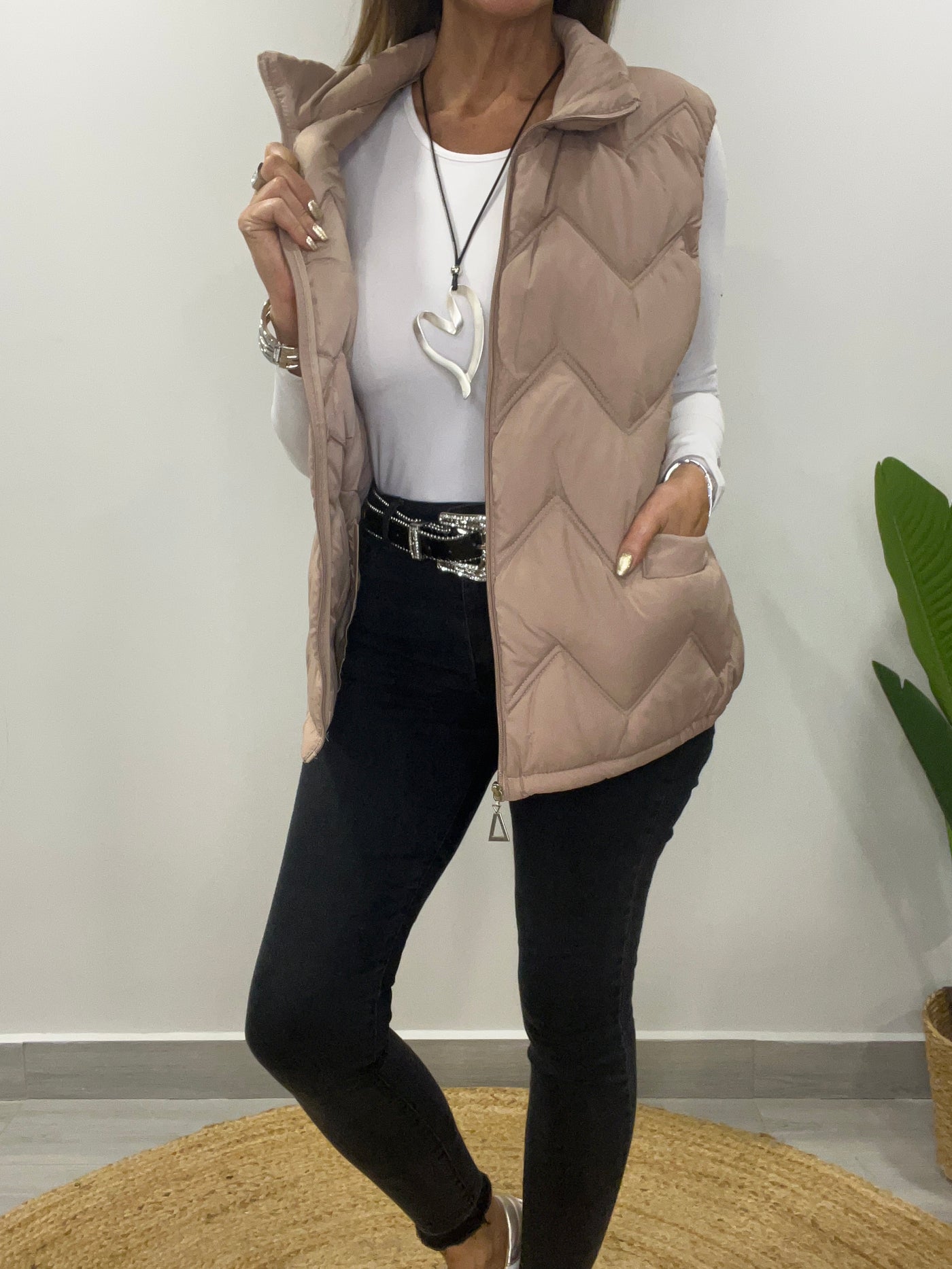 Parka sin manga Audaz Beige