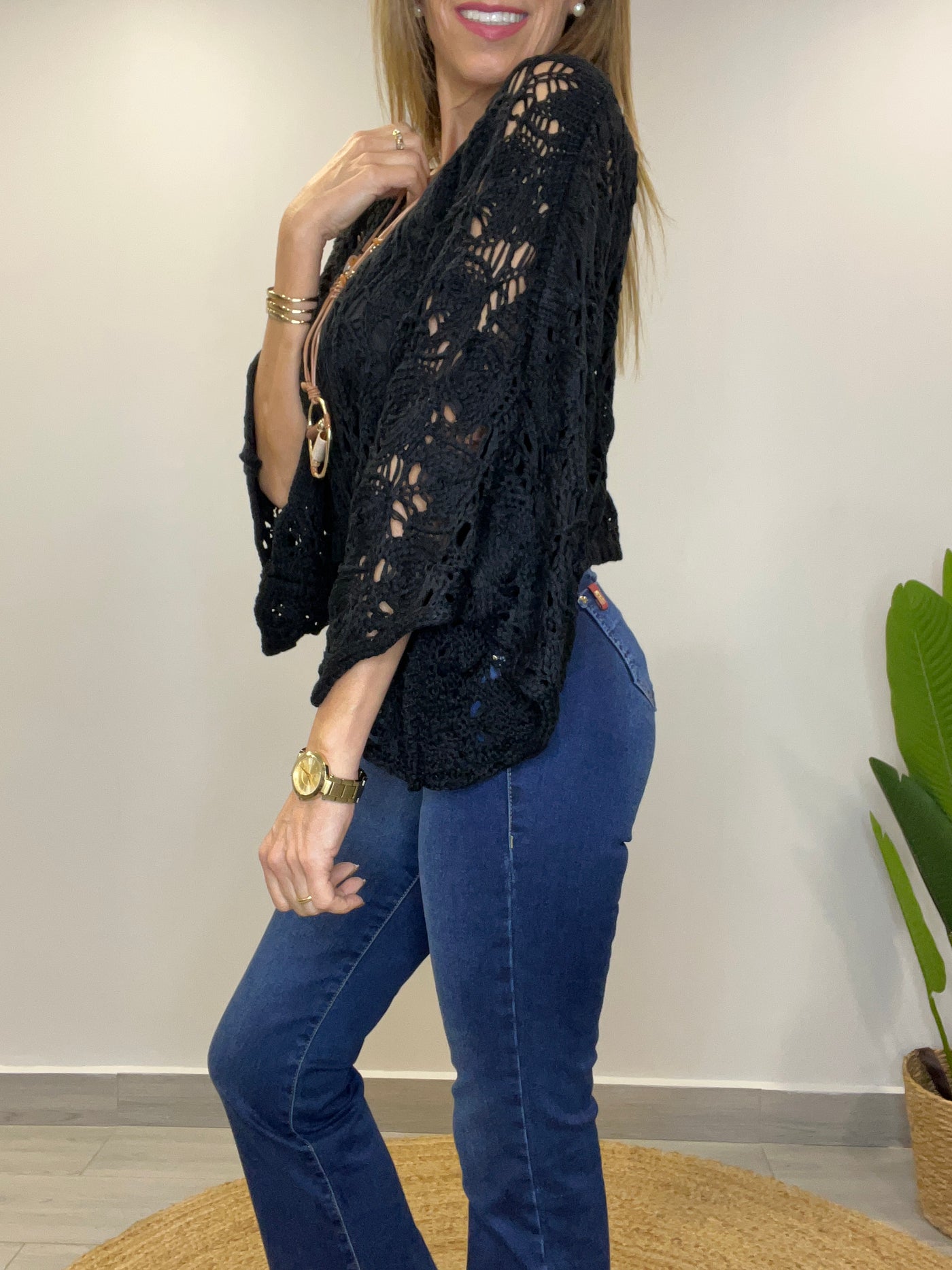 Sweater Mangas Negro