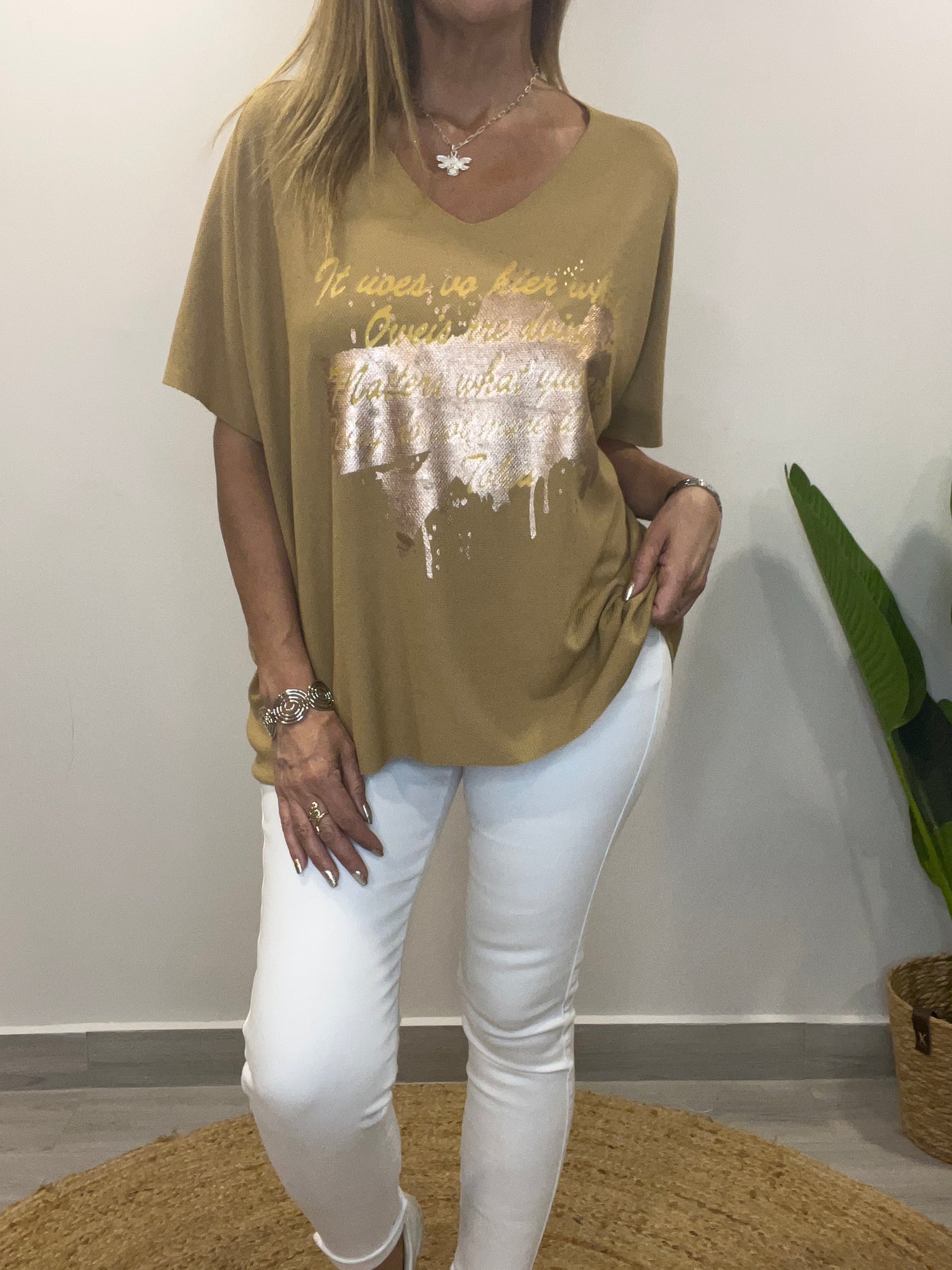 Polera Hilo Denver Camel
