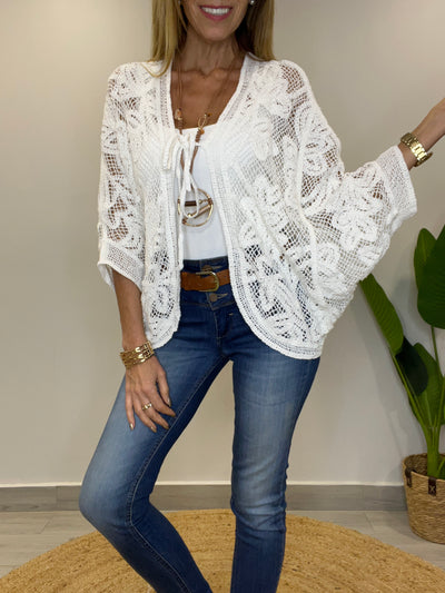 Tapado Macramé Brisa Blanco