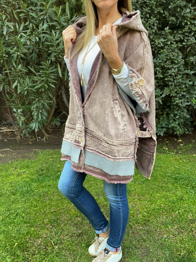 Chaqueta/Ponchito Furor chocolate (Oversize)