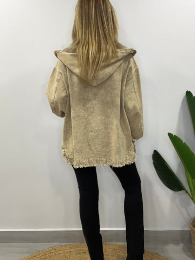 Chaqueta mezclilla Veramonte Beige