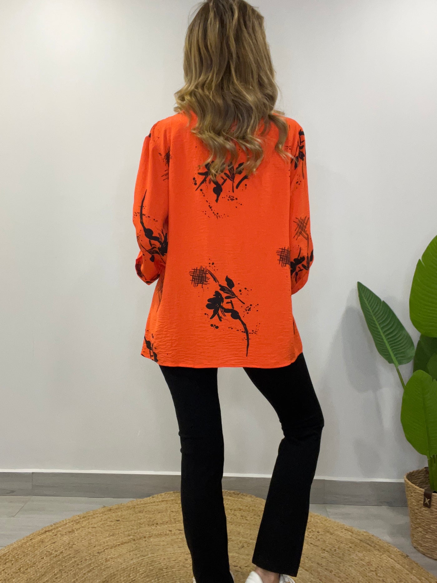 Blusa Crep Veracruz naranjo