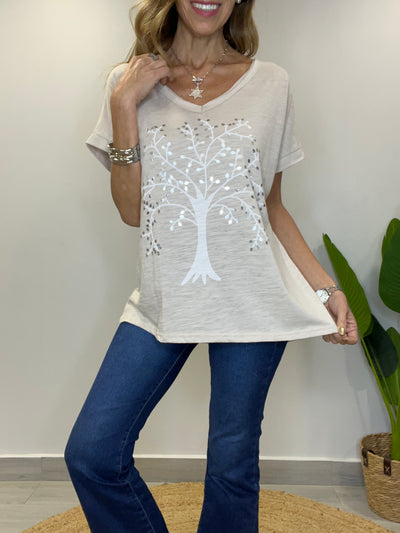 Polera ArbolVida Beige