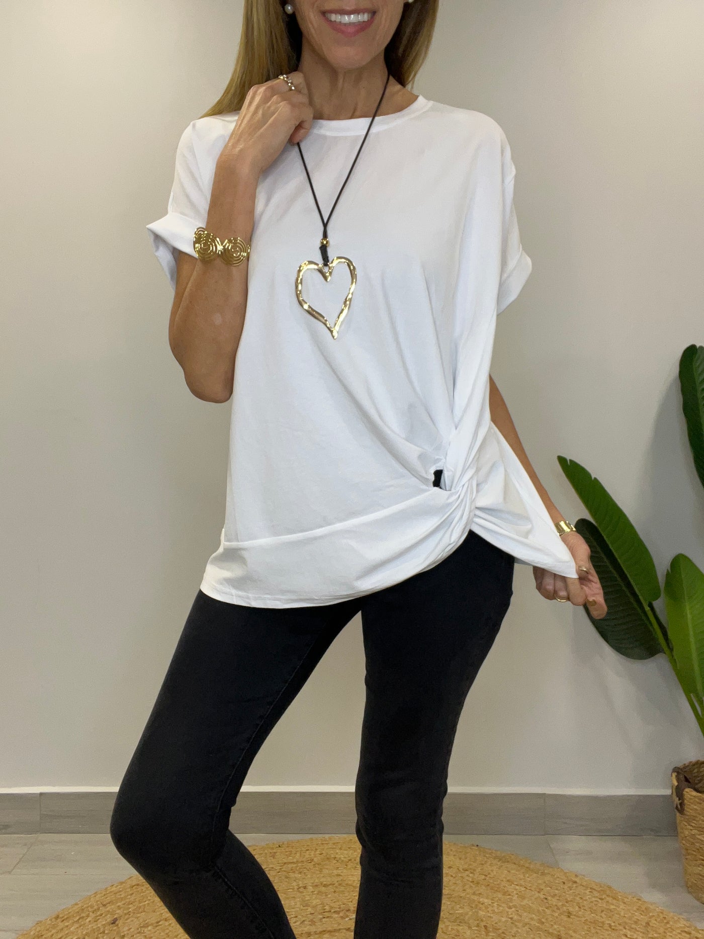 Polera Nudo Blanca