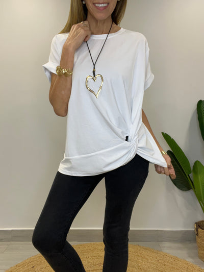 Polera Nudo Blanca