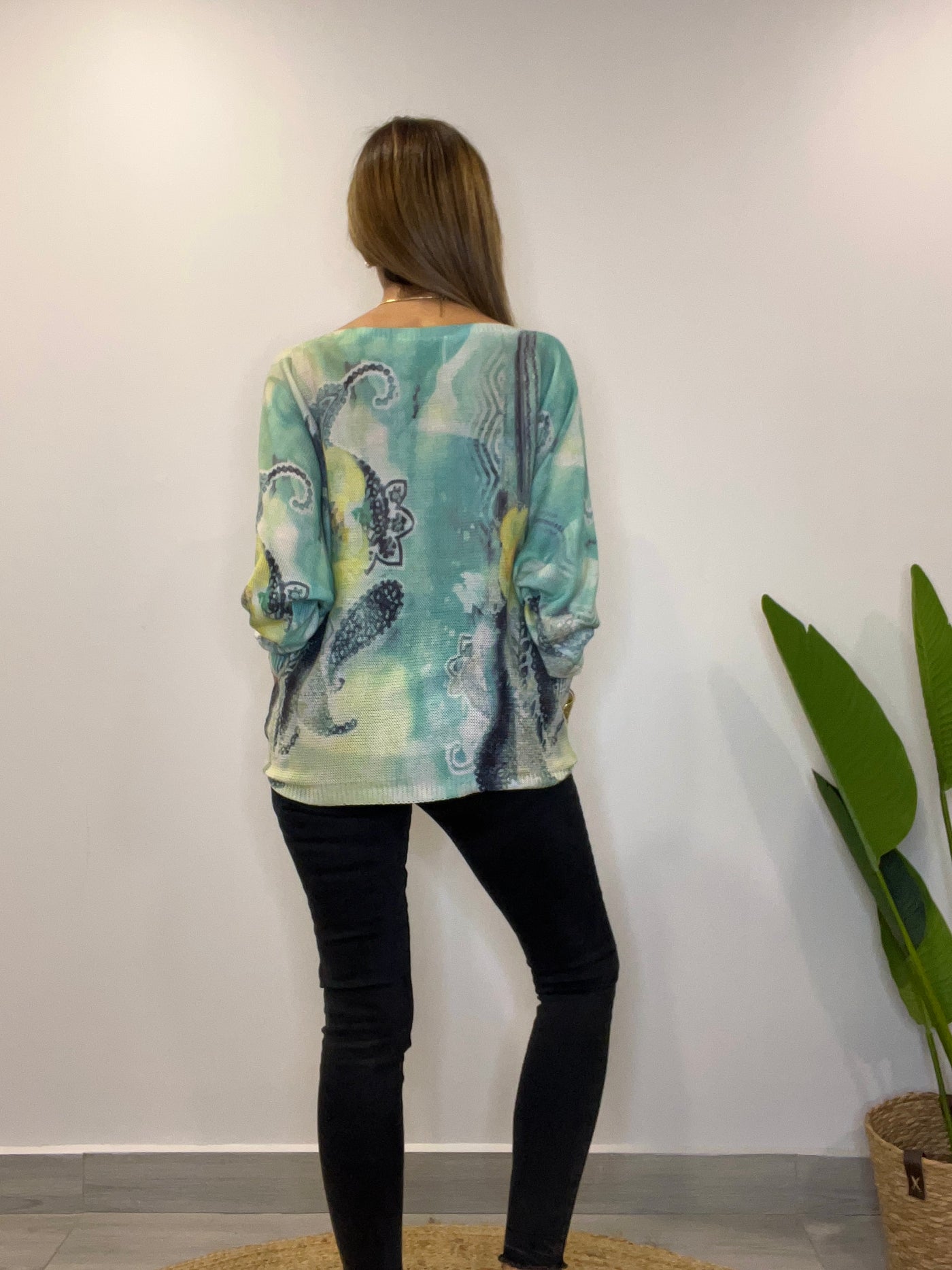 Sweater Hilo Nautilus Turqueza
