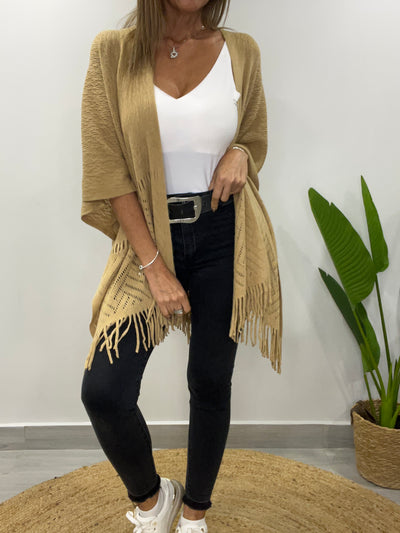 Ruana Soft sensacion Camel
