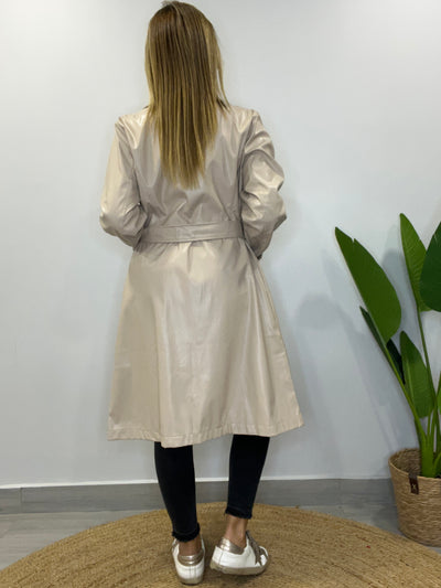 Trench Ecocuero Party Beige