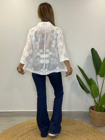 Blusa bordada Anette blanca