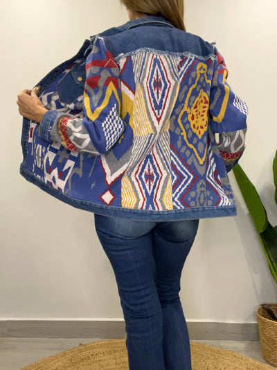 Chaqueta tejida Sinigual Azul