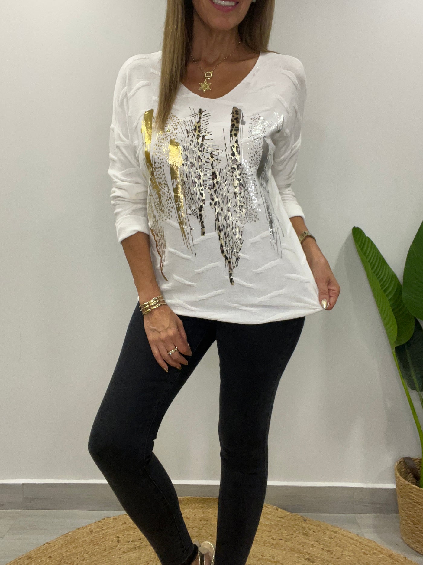 Sweater Italiano Diamond Blanco