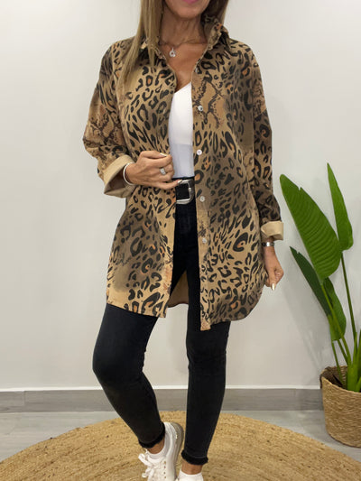 Camisola Italiana Print Camel