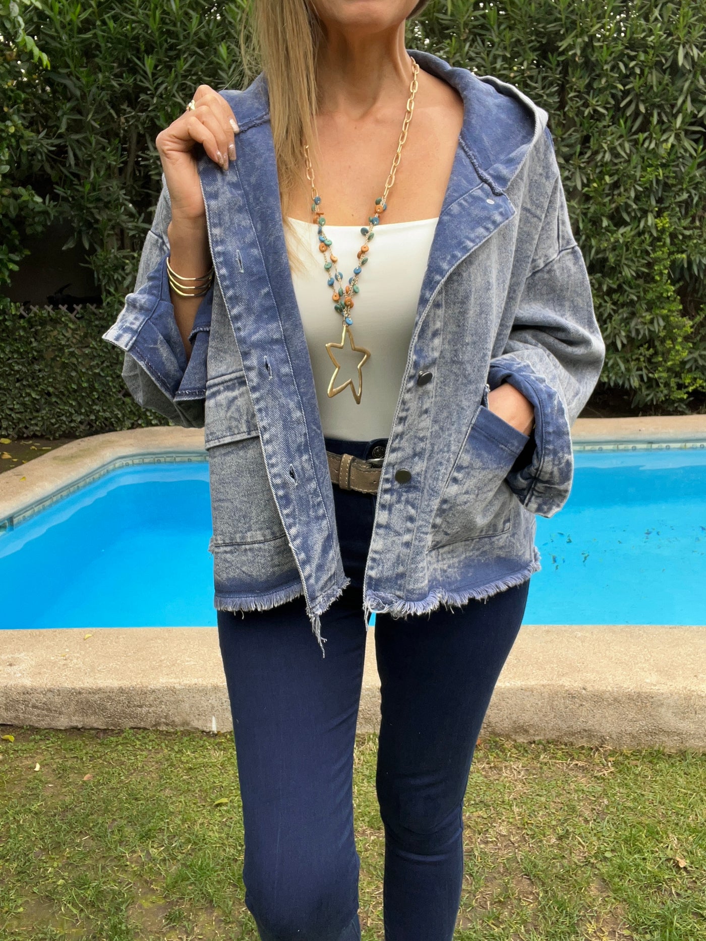 Chaqueta mezclilla Fer Azul