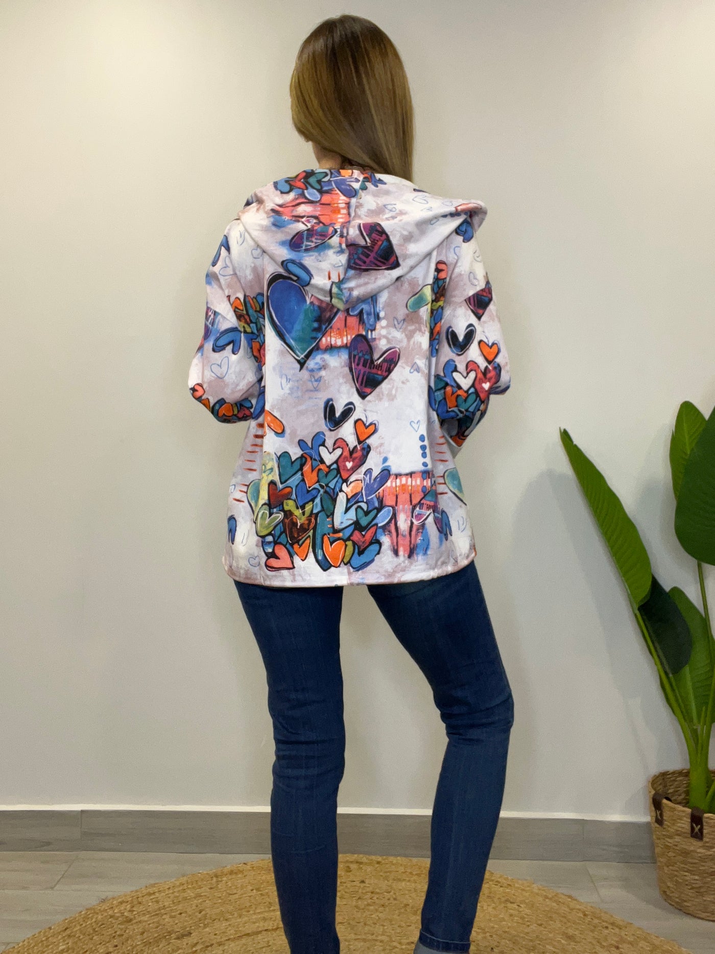 Chaqueta gabardina Río azul
