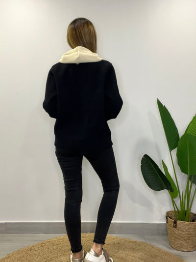 Chaqueta/polerón cuello desmontable Monti Negro