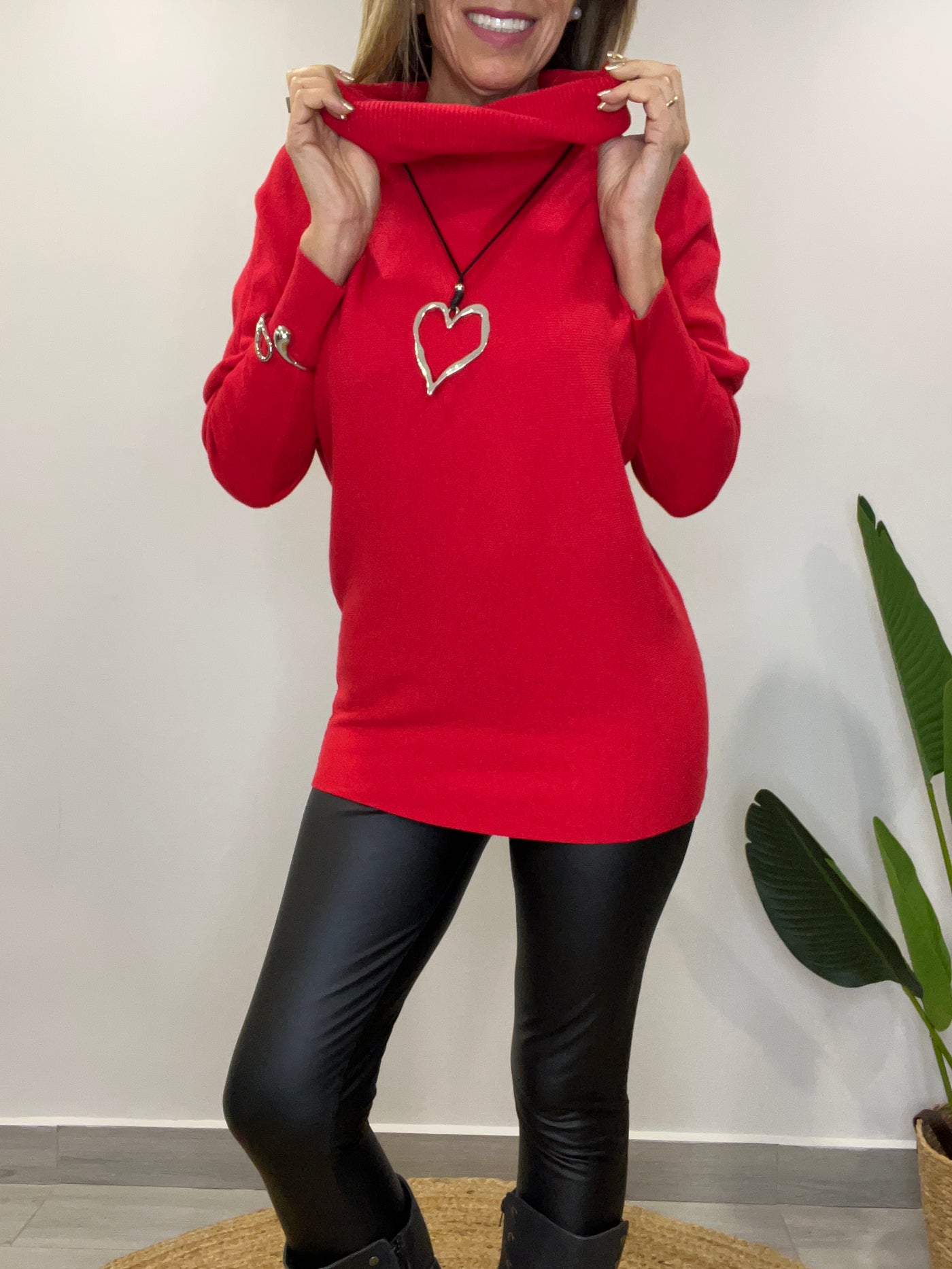Sweater  Singapur/Cuello Rojo