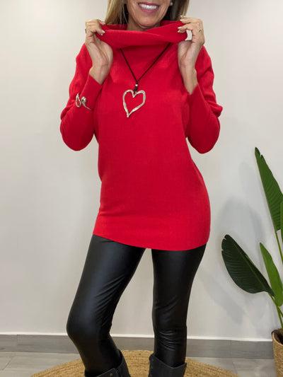 Sweater  Singapur/Cuello Rojo