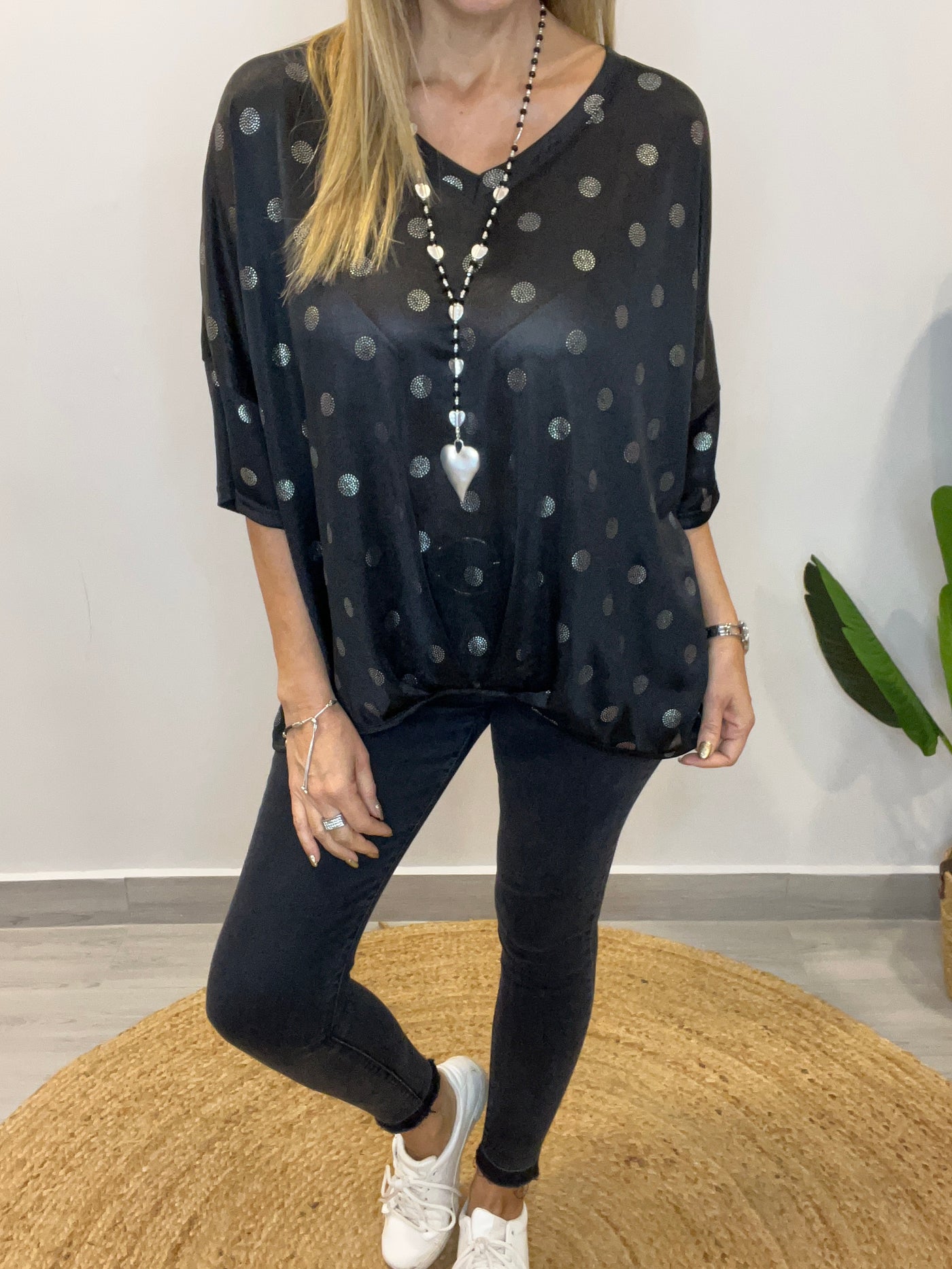 Blusa Italiana Amy Negra