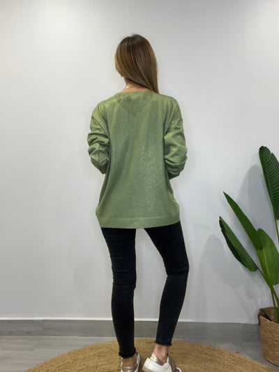 Sweater Italiano Snoopy Verde