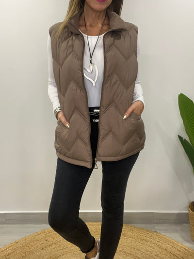 Parka sin manga Audaz chocolate