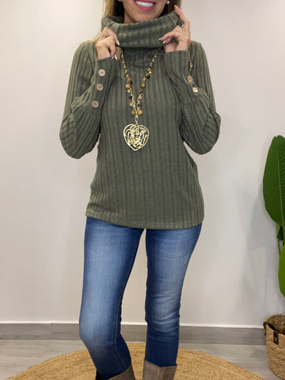 Sweater cuello Pola Verde