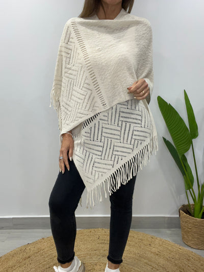 Ruana Soft sensación Beige