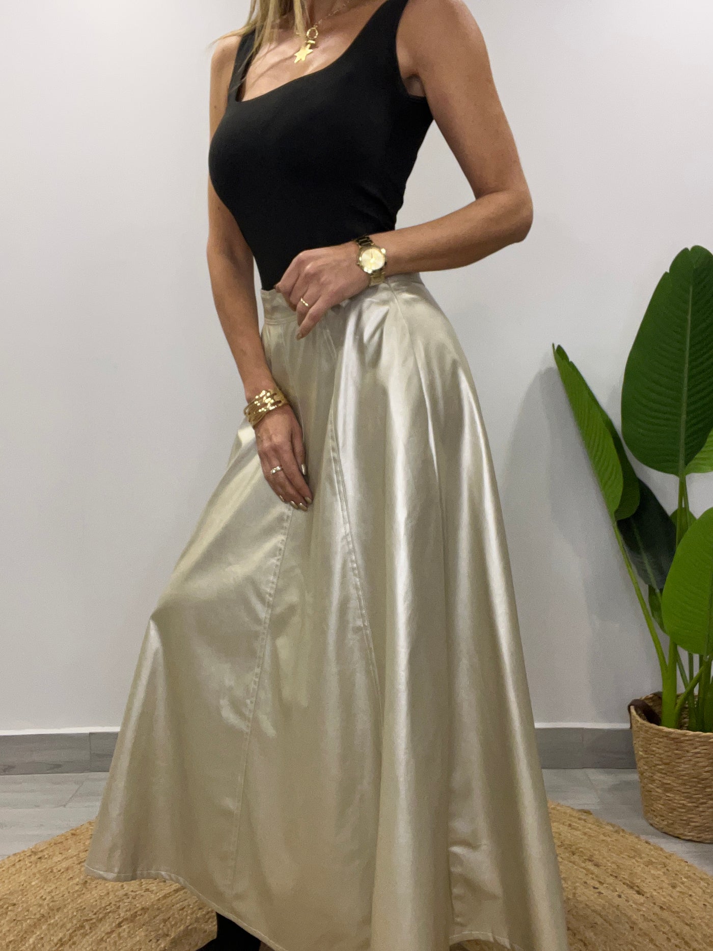 Falda Ecocuero Praga Doraplat