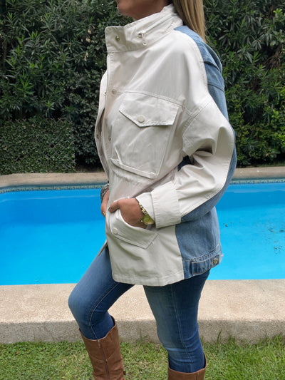 Chaqueta mezclilla Navir Blanca