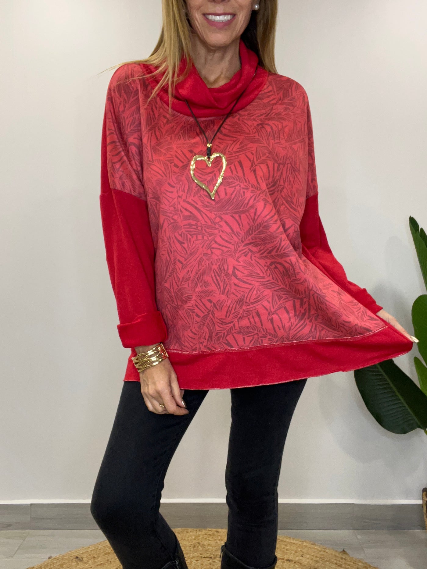 Sweater Espiga rojo