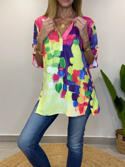 Blusa colores Limón/Lila