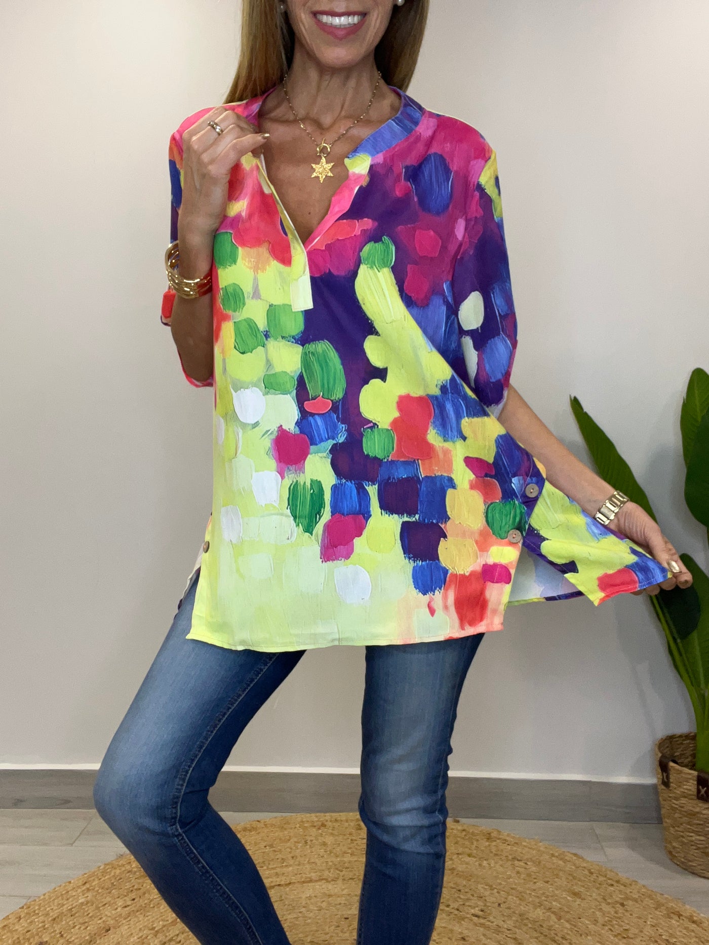 Blusa colores Limón/Lila