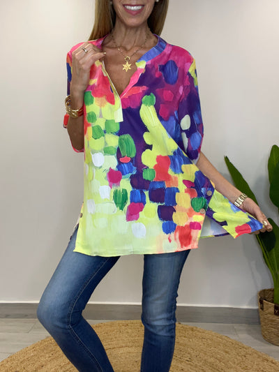 Blusa colores Limón/Lila