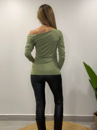 Polera lycra desigual verde