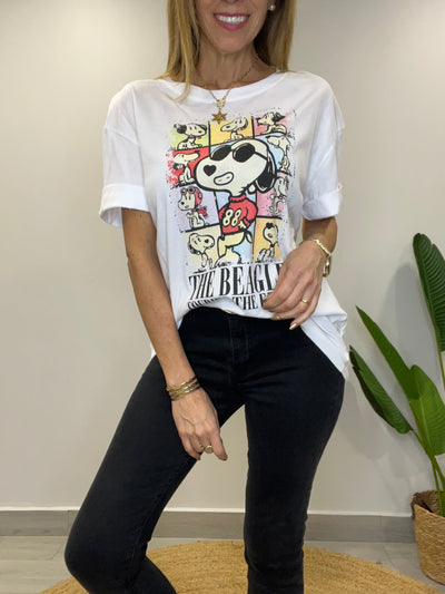 Polera Snoopy 88 Blanca