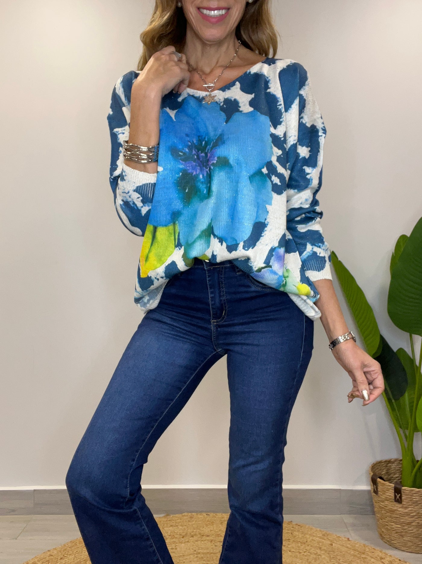 Sweater Hilo Rocío Azul