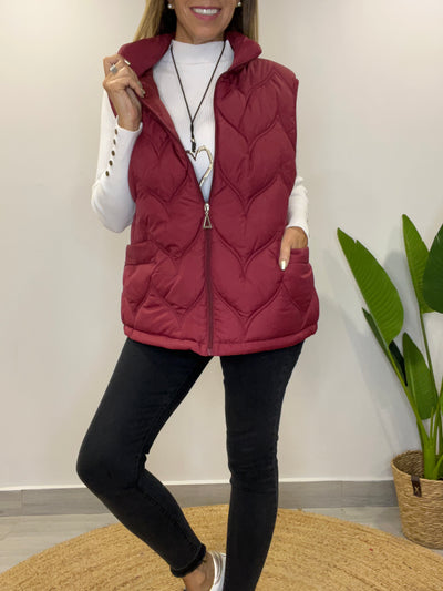 Parka sin manga Audaz Cherry