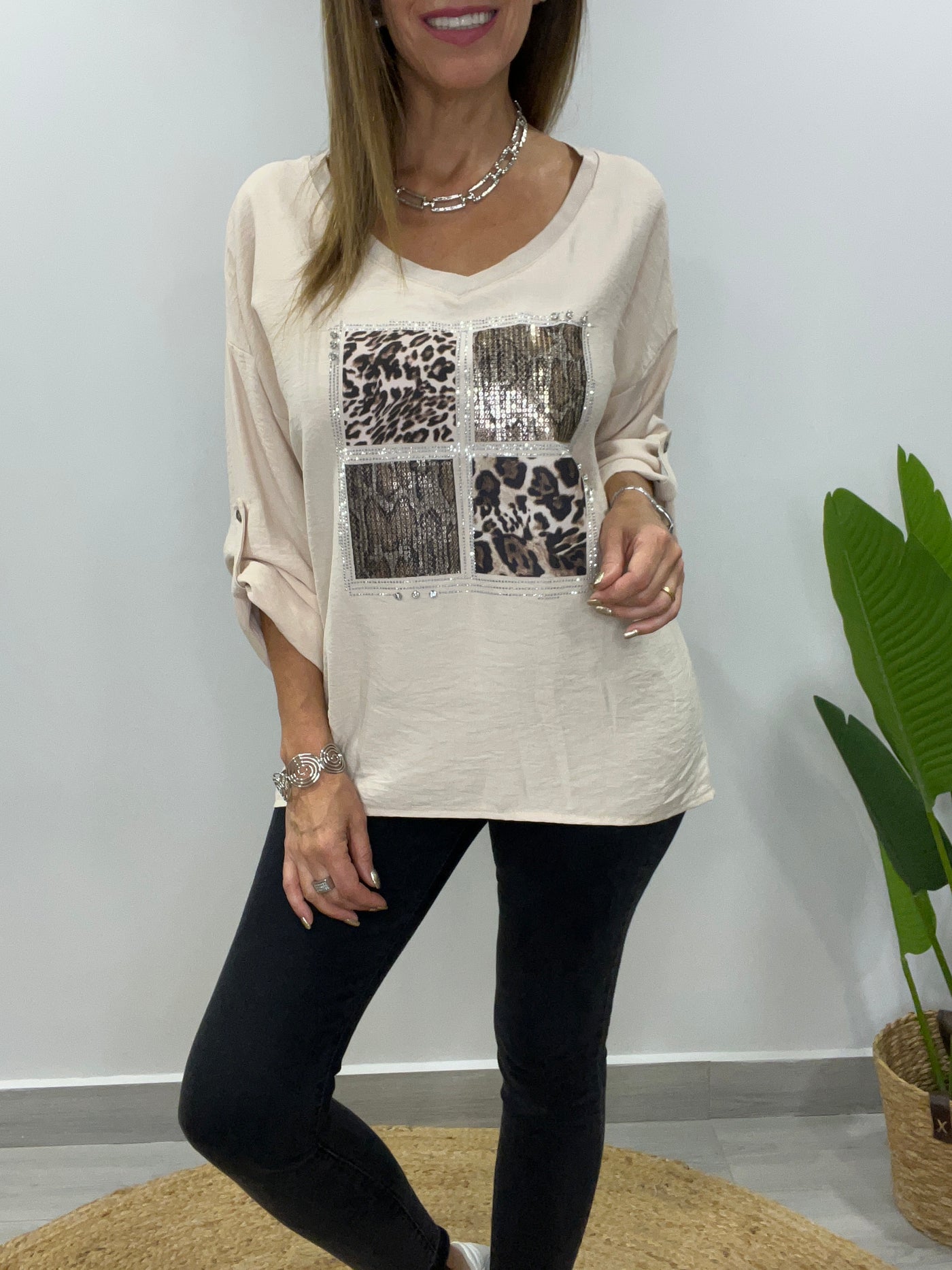 Blusa Crep Deby Beige