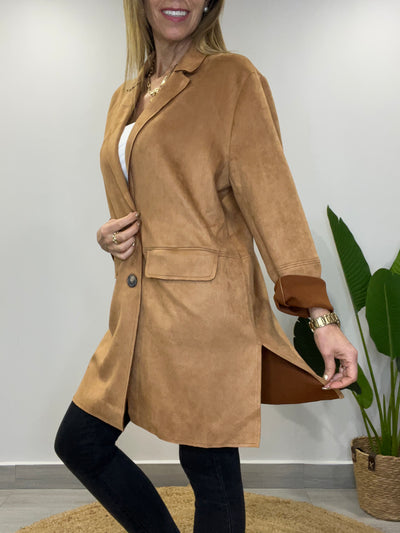 Blazer Gamuza Glass Camel