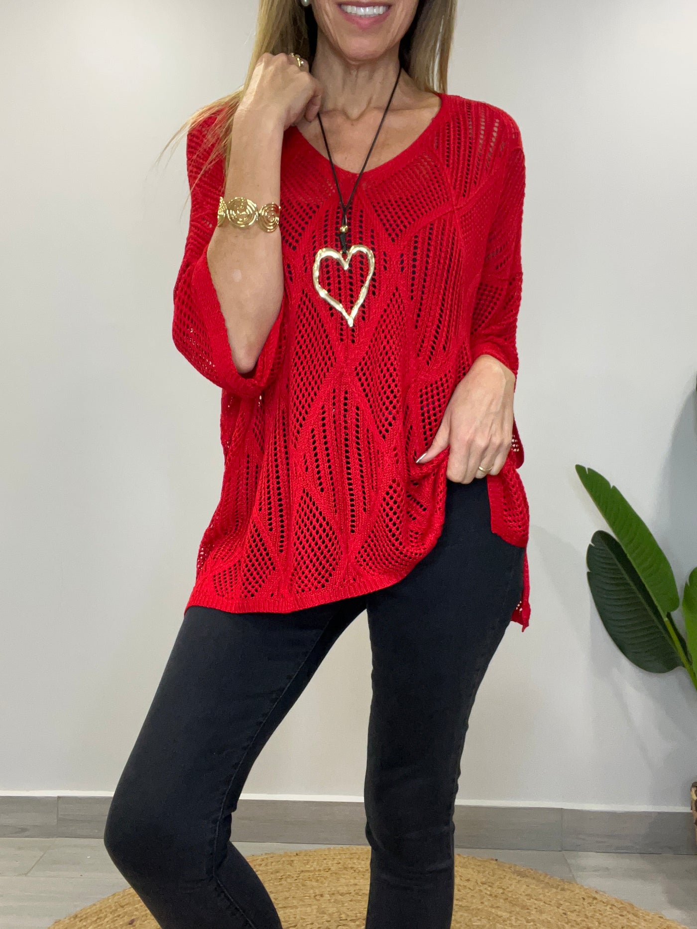 Sweater Hilo Génesis Rojo