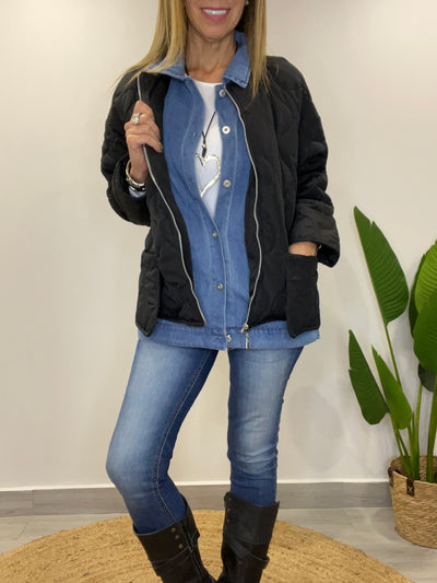 Parka con camisa mentirosa Padua negro