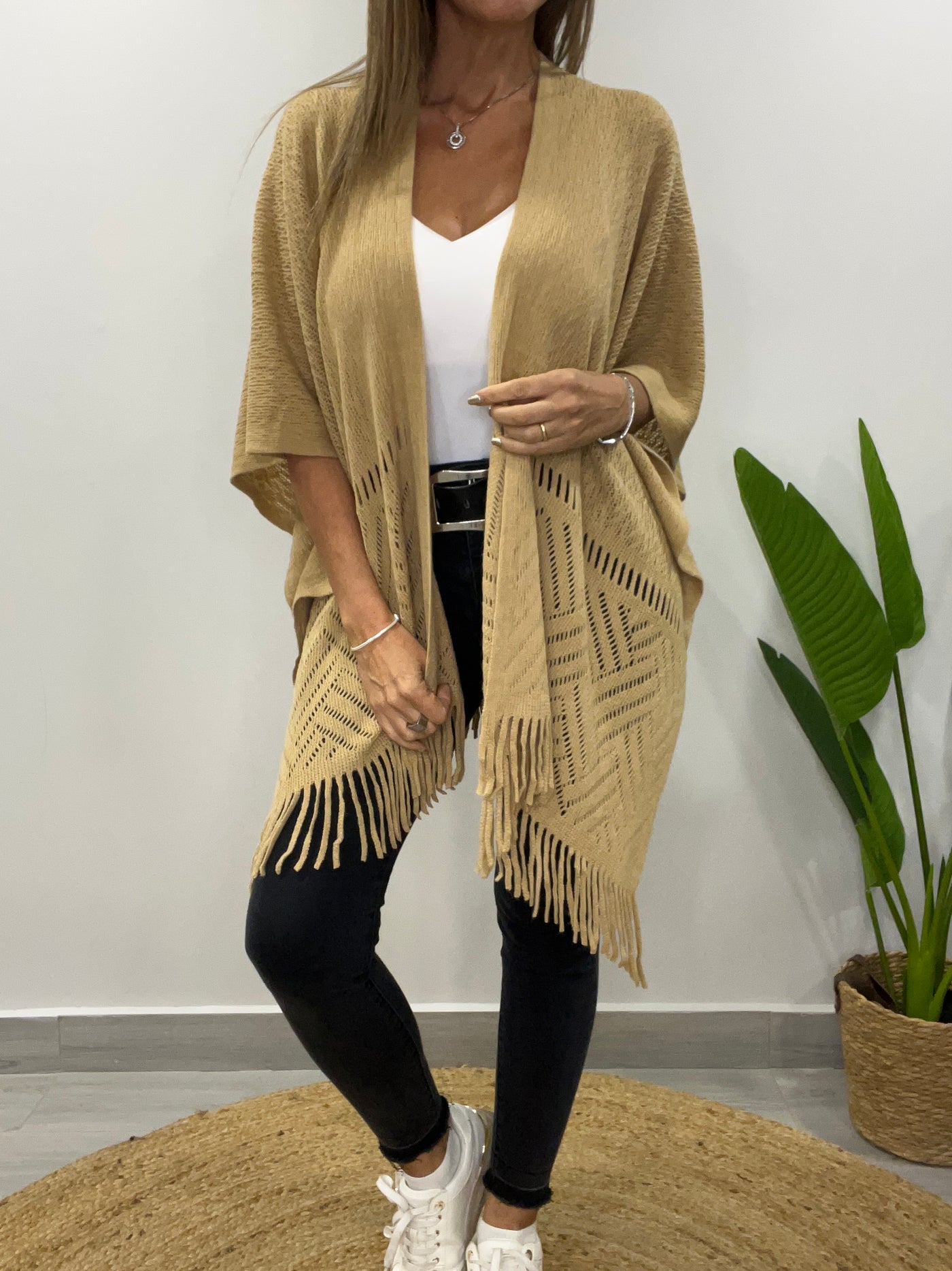 Ruana Soft sensacion Camel