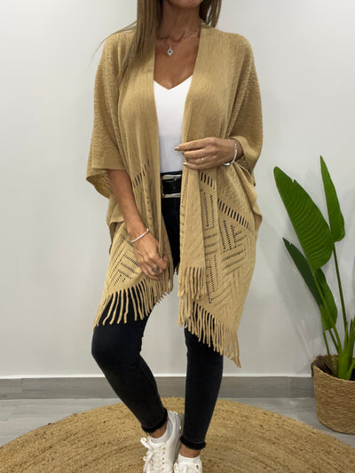 Ruana Soft sensacion Camel