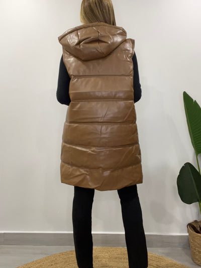 Parka Sinmanga Ecocuero Glamour café