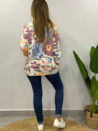 Sweater metalizado Garden Crudo